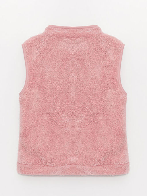 Dik Yaka Pel?? K?z ?ocuk Fermuarl? Yelek - Waikiki фото 2