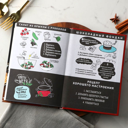 Книга для записи рецептов А5, 80 л. Твердый переплет «Блины»