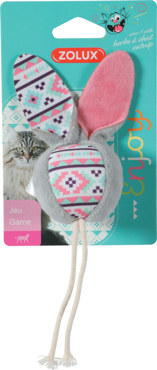 ZOLUX, Игрушка для кошек с кошачьей мятой "Мяч талисман", серый, 580731GRI