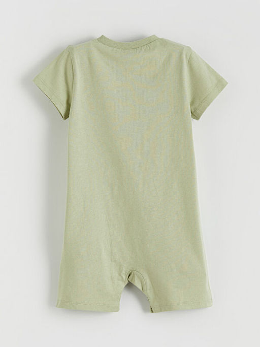 K?sa Kollu Bisiklet Yaka Erkek Bebek Tulum