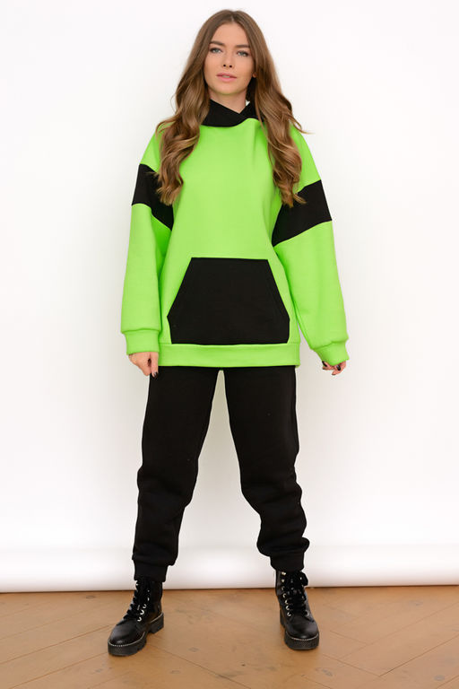 Костюм Лайм (черный/лайм) К11-47 - Николь фото 2