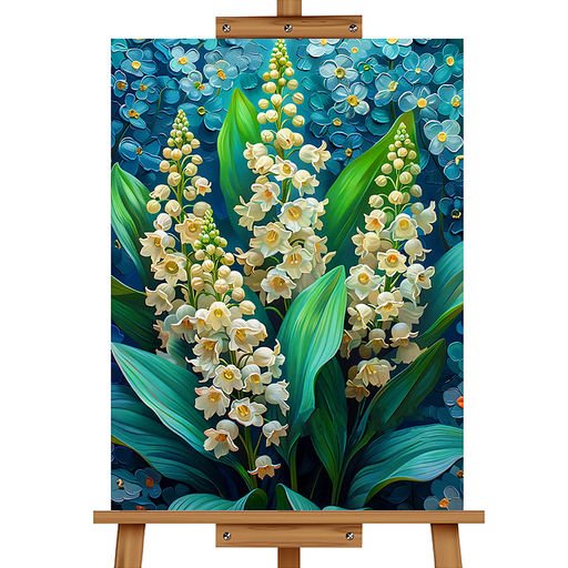 Мозаика алмазная "Ландыши" 30*40см