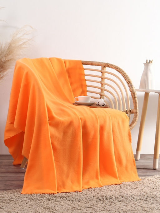 Плед "Экономь и Я" Оранжевый 150*200см, пл.160 г/м2, 100% п/э