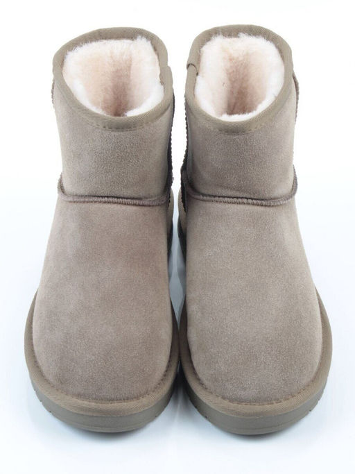 04-PF5854-6 KHAKI Угги женские (натуральная замша, 100% шерсть)