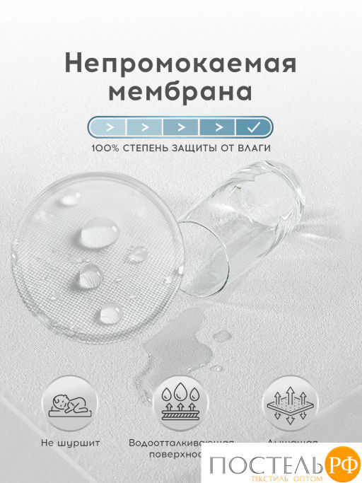 Наматрасник-чехол непромокаемый MEDSLEEP хл./полиуретан  фото 5
