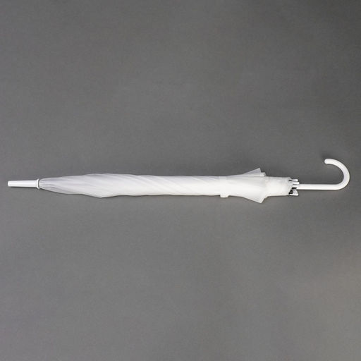 Зонт - трость полуавтоматический «Однотонный», 8 спиц, R=46/55 см, D=92 см, белый