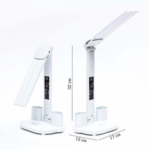 Часы-лампа электронные: календарь, термометр, LED, 3 режима, USB, 32 x 12 x 17 см