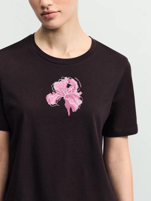 Футболка из хлопка с принтом / Zarina  фото 6