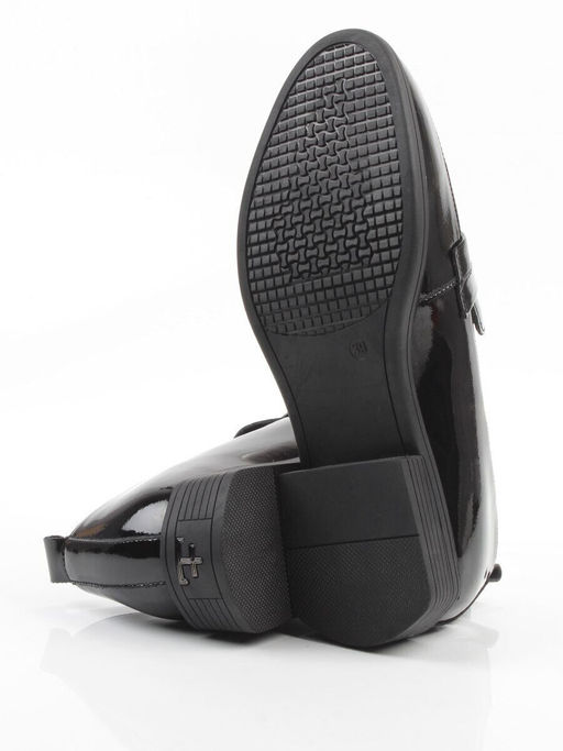 03-DHL255-1 BLACK Лоферы женские (натуральная кожа)