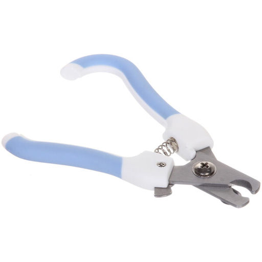 Цена за 2 шт. Когтерез для животных "ЗООУЛЬТРА", пружинный механизм, ручки ручка - крючок, цвет белый / голубой, 16см