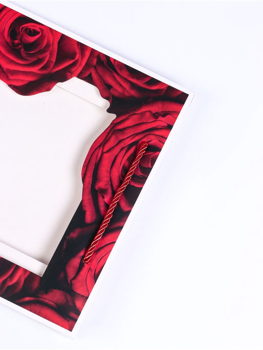 Цена за 2 шт. Пакет подарочный с окном Розы, 25?10?22 см