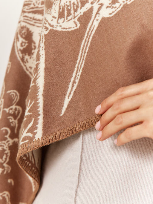 в составе ШЕРСТЬ  и КАШЕМИР Большой, мягкий, теплый  двусторонний палантин - Tantino фото 6