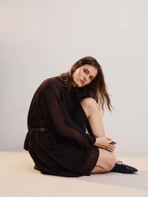 Платье мини с поясом / Zarina  фото 10