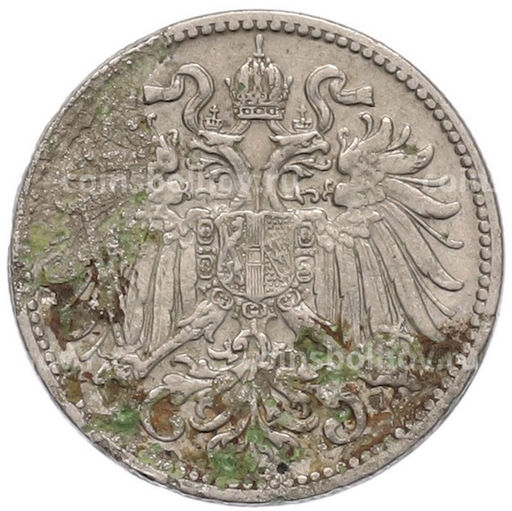 Монета 10 геллеров 1909 года Австрия