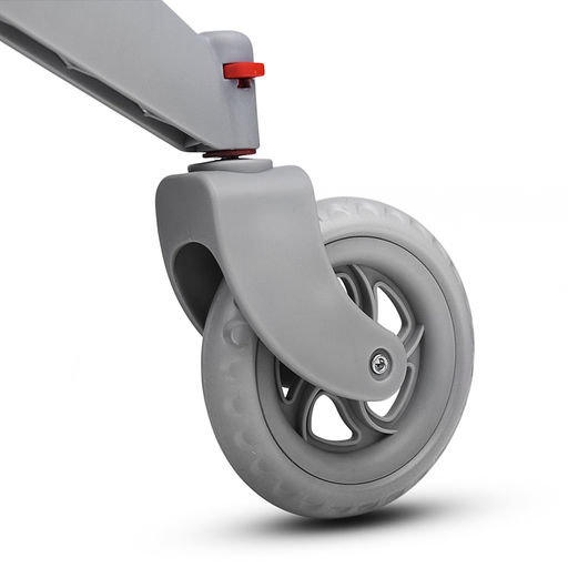 Коляская кукольная металлическая, с корзиной и козырьком, цвет серо-розовая