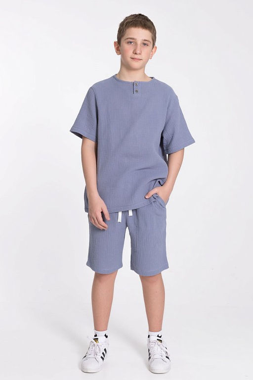 Шорты М224043в Серо-голубой