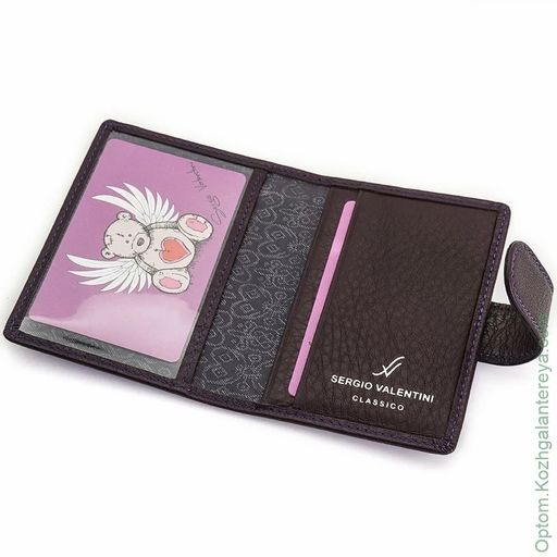 Женская кожаная визитница Sergio Valentini СВ 8143-010  фото 7