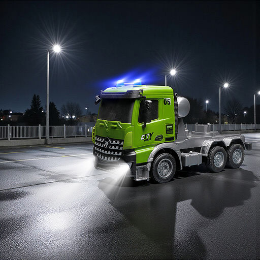 Машина "Военный автовоз" с танком р/у 27 MHz, в коробке