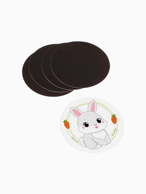 Набор наклеек для приучения к горшку «Зверята» 5 шт. с термо слоем 65×65 мм