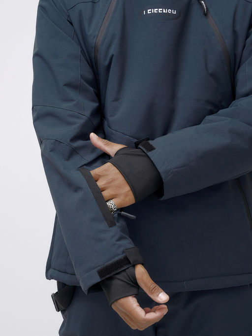 Горнолыжный костюм анорак мужской зимний темно-серого цвета 389TC - Leifensh фото 16