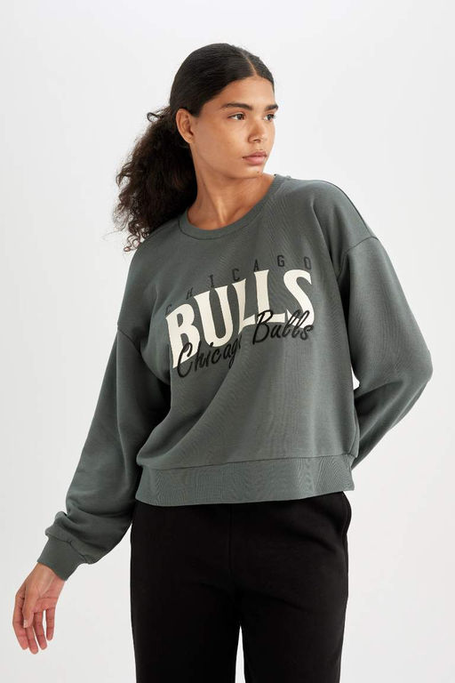 DeFactoFit Толстовка с круглым вырезом NBA Chicago Bulls  фото 4