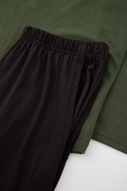 Koyu Ye_il Regular Bask_l_ Homewear Pijama Tak_m_ TMNAW27PT00001 - Trendyolmilla фото 2