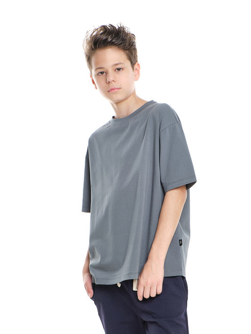 Футболка хлопок подросткам для школы 22-7625 черный - Mini maxi фото 23