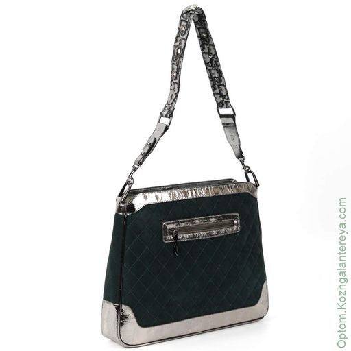 Женская замшевая сумка 73550 Грин