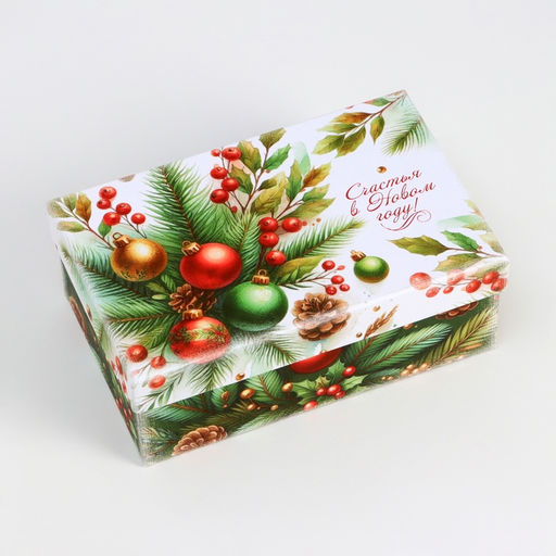 Набор подарочных новогодних коробок 10 в 1 «Ёлочные игрушки», 32.5×20×12.5 - 12×7×4 см