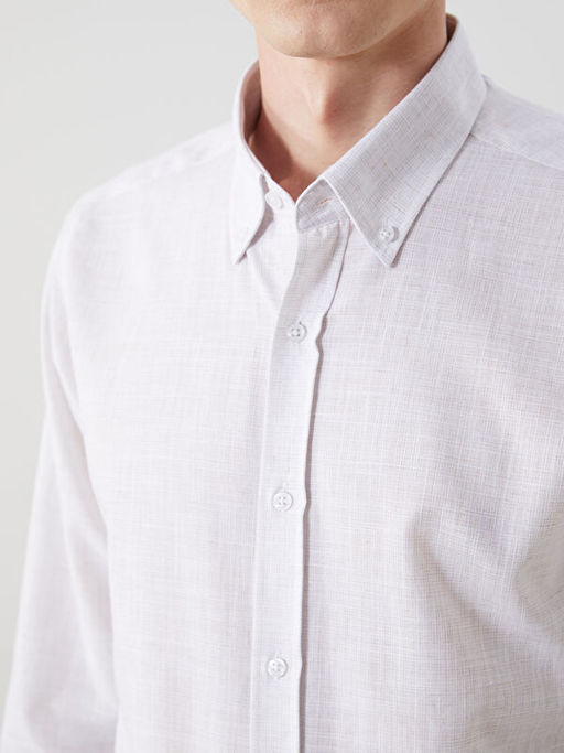 Slim Fit Uzun Kollu Poplin Erkek G?mlek