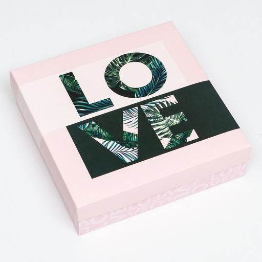 Цена за 5 шт. Коробка подарочная складная крышка-дно Love, 23?23?6.5 см