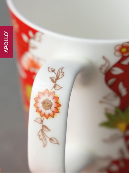 Кружка APOLLO genio Florido Cono 370 мл красный  фото 2