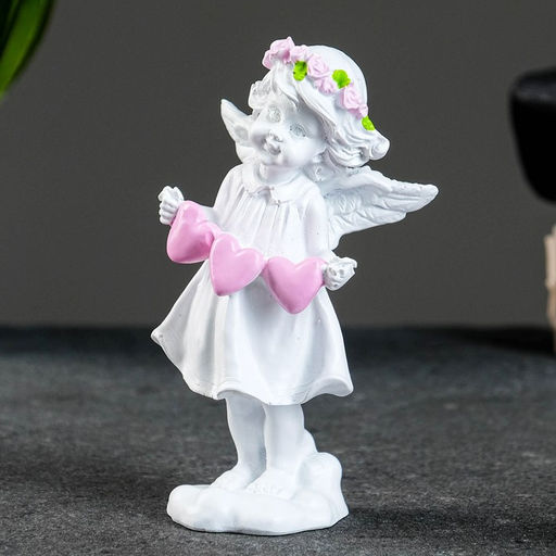 Фигура Ангел с тремя сердцами 4.5?5.8?12 см