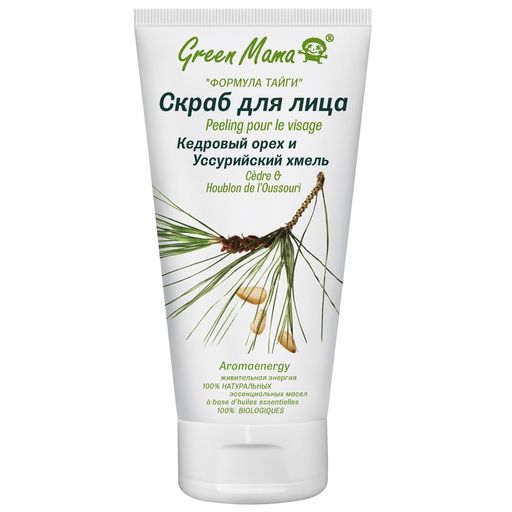 Скраб д/лица Кедровый орех и уссурийский хмель 170 мл - Green mama фото 3