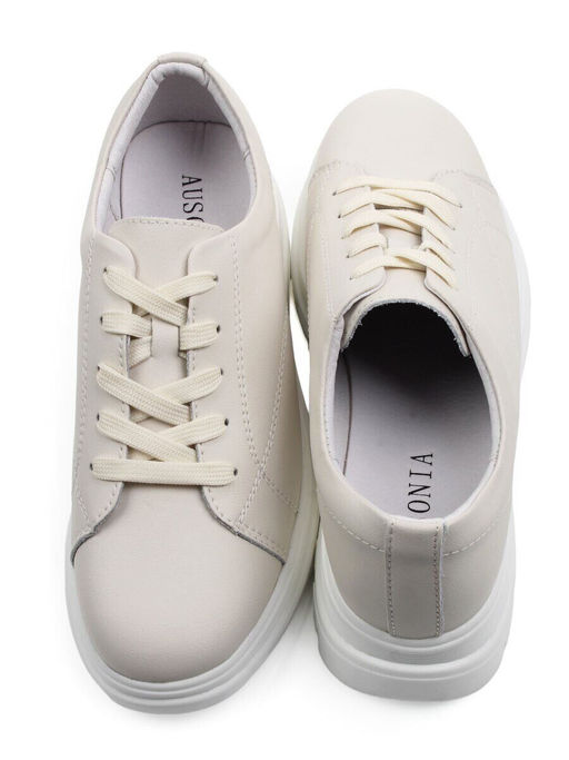 03-YD138-2 LT. BEIGE Полуботинки спортивные женские (натуральная кожа)