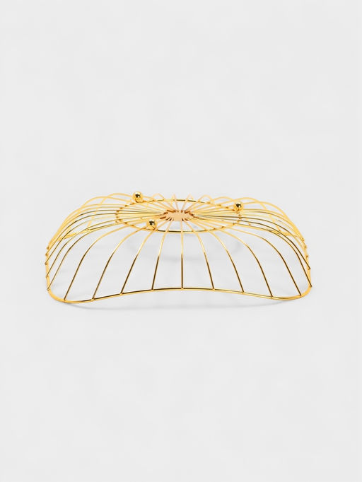 Ваза для фруктов «Доляна. Милена», 28×28×7 см, золотистая