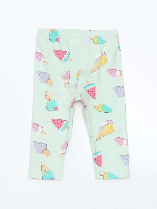 Beli Lastikli Bask?l? K?z ?ocuk Tayt