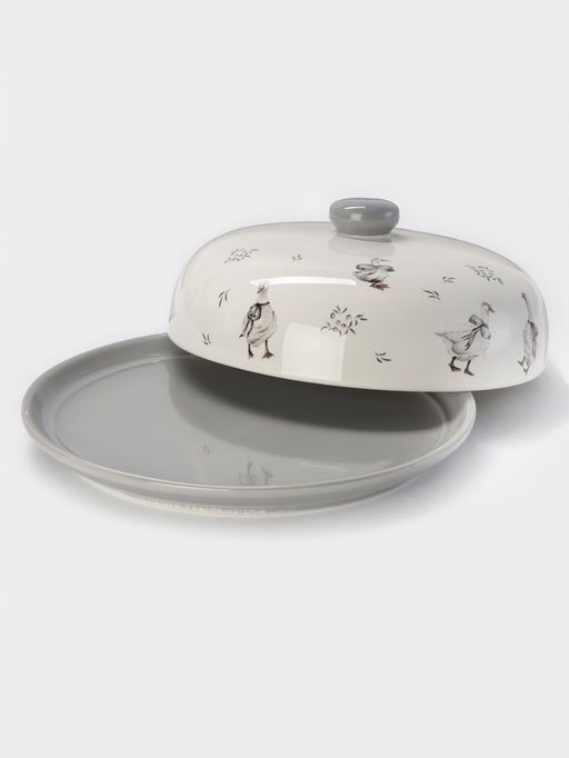 Блинница Доляна «Гуси», d=23 см, h=11 см, доломит, белая