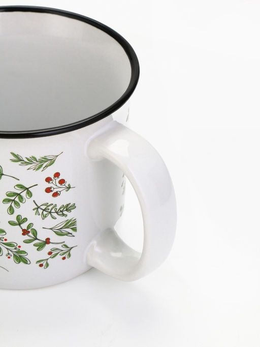 Кружка керамическая, новогодняя «Листья», 450 мл