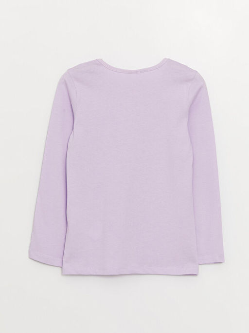 Bisiklet Yaka Bask?l? Uzun Kollu K?z ?ocuk Pijama Tak?m? - Waikiki фото 3