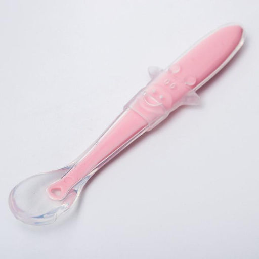 Ложка силиконовая детская Жирафик, цвет розовый - Крошка я фото 2