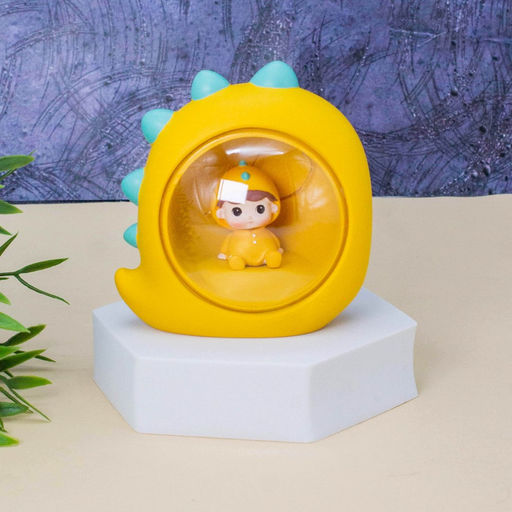 Ночник Baby dino, yellow (10 см), пластик