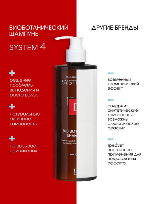 System 4 Биоботанический шампунь, 500 мл - Sim sensitive фото 7