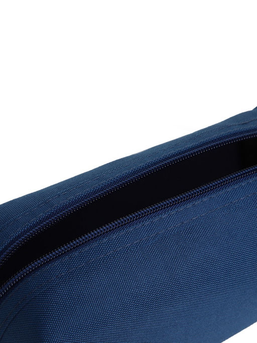 Косметичка дорожная на молнии, объёмная, маленькая, синяя