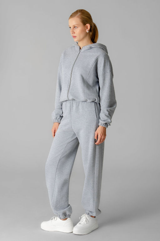 Арт. 2545 Костюм женский с брюками 44-50 (4 шт) Цвет:серый меланж