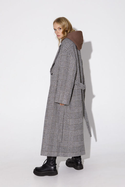 Пальто Pirs 4990 клетка  фото 4