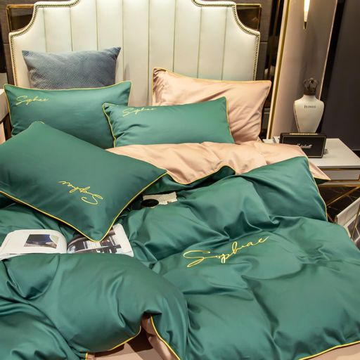 КПБ Mency однотонный с вышивкой MENO018 Евро