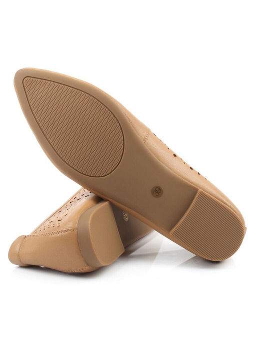 06-7388-66JT LT. BROWN Туфли летние женские "Лодочки" (натуральная кожа)