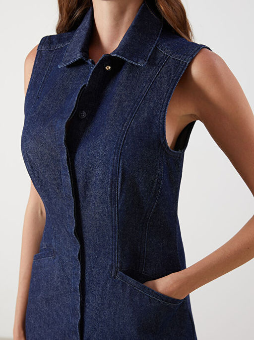 G?mlek Yaka Jean Elbise