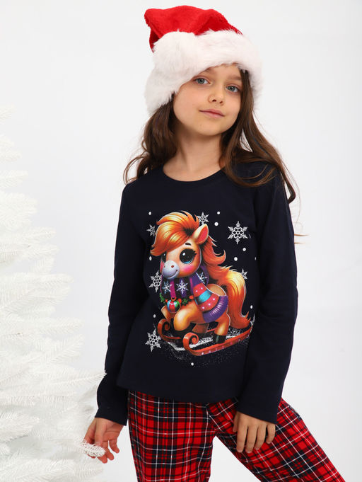 ПЖ064 Пижама Лошадка (синий) - Милаша фото 8